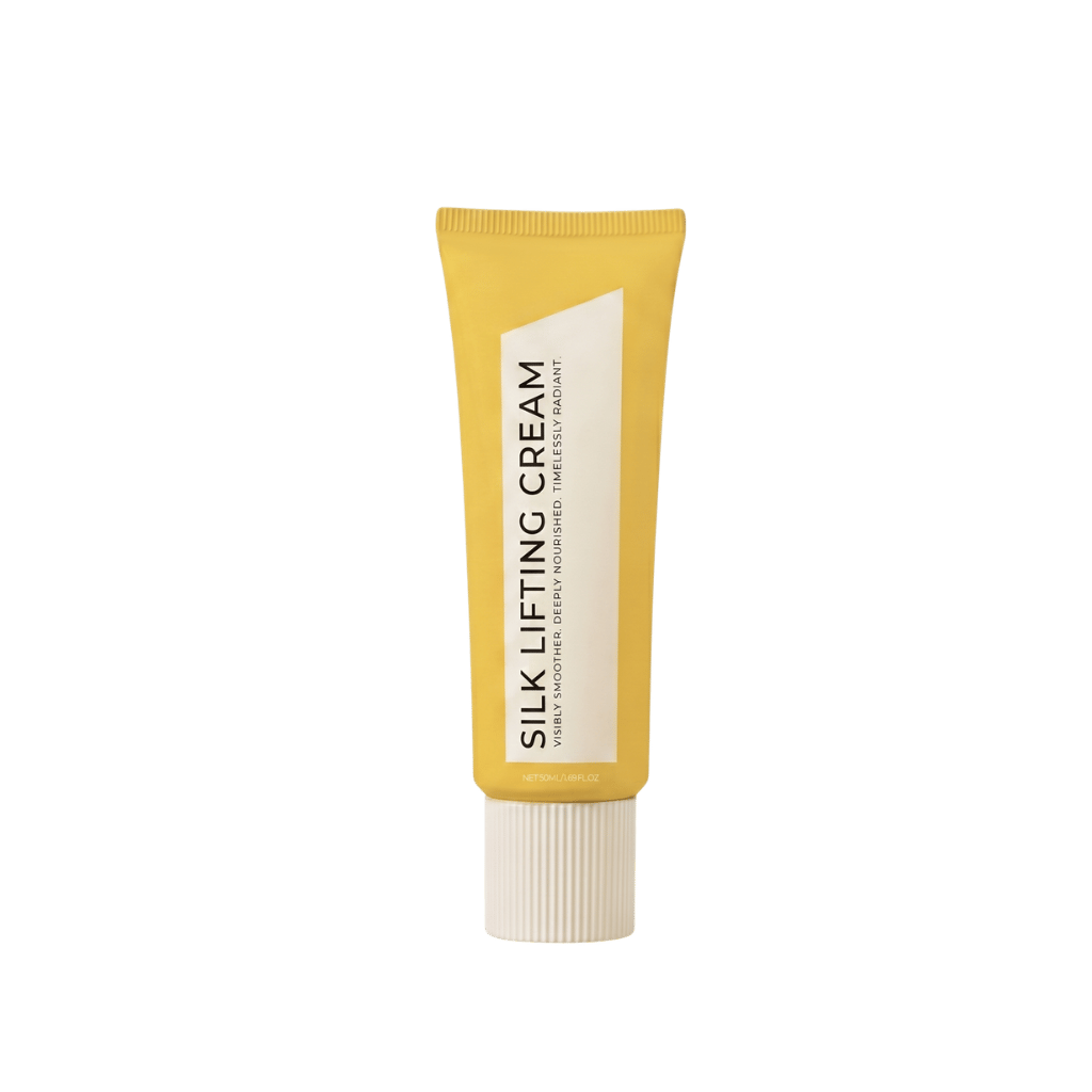 Silk Lifting Cream in a yellow tube designed for firmer and smoother skin appearance.