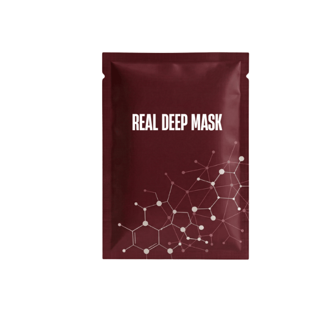 Real Deep Mask skincare product with a refreshing facial mask design for hydrated, revitalized skin.