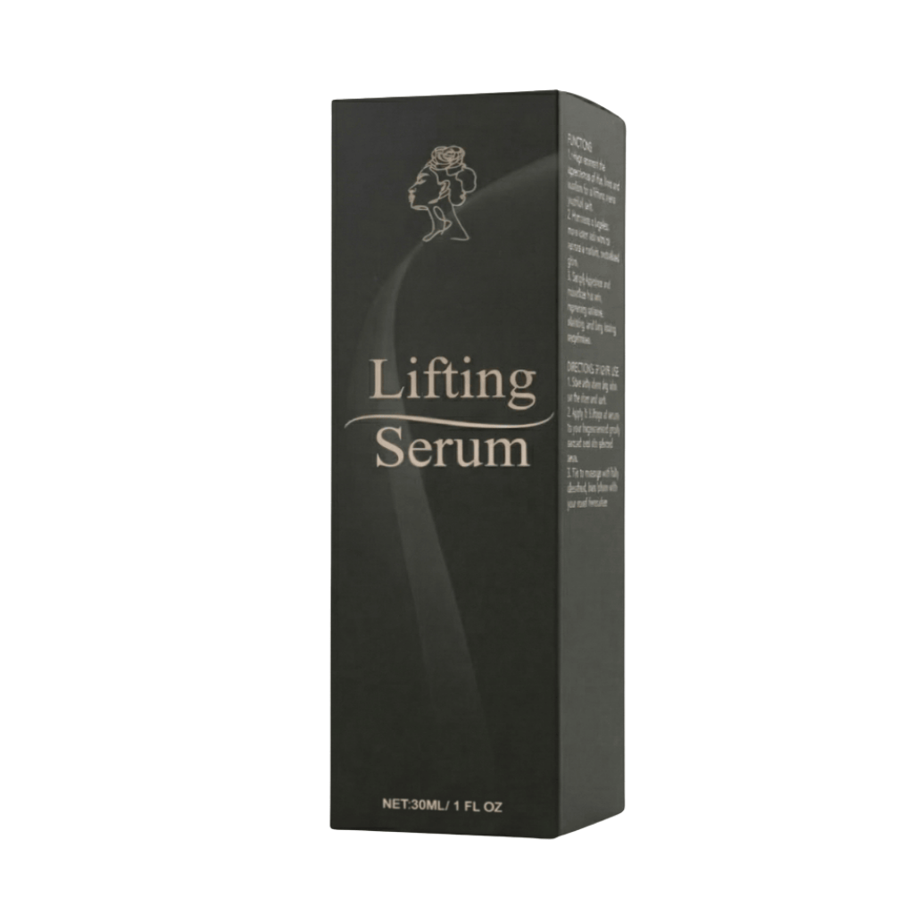 Lifting Oil product packaging with detailed instructions for achieving firmer, revitalized skin.