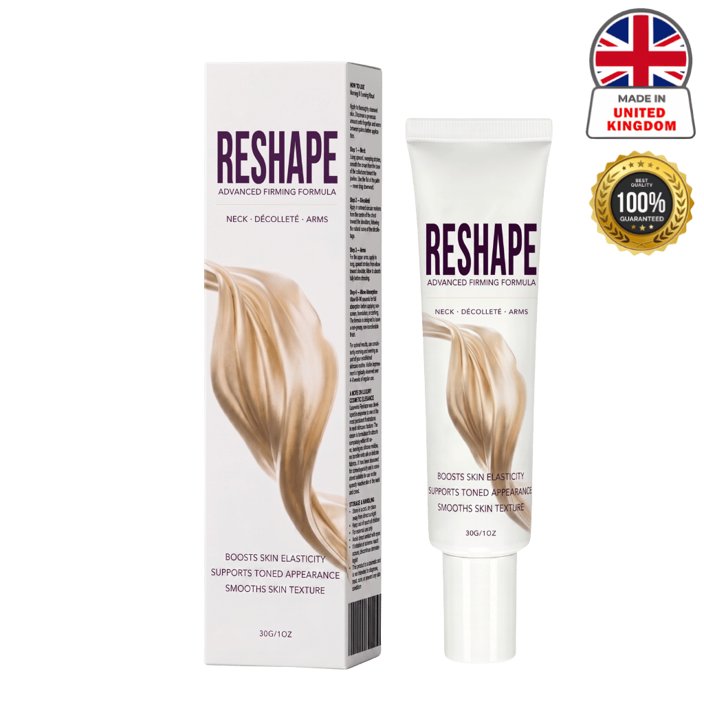 Reshape Lifting Cream product tube and box, advanced firming formula for neck, décolletage, and arms.