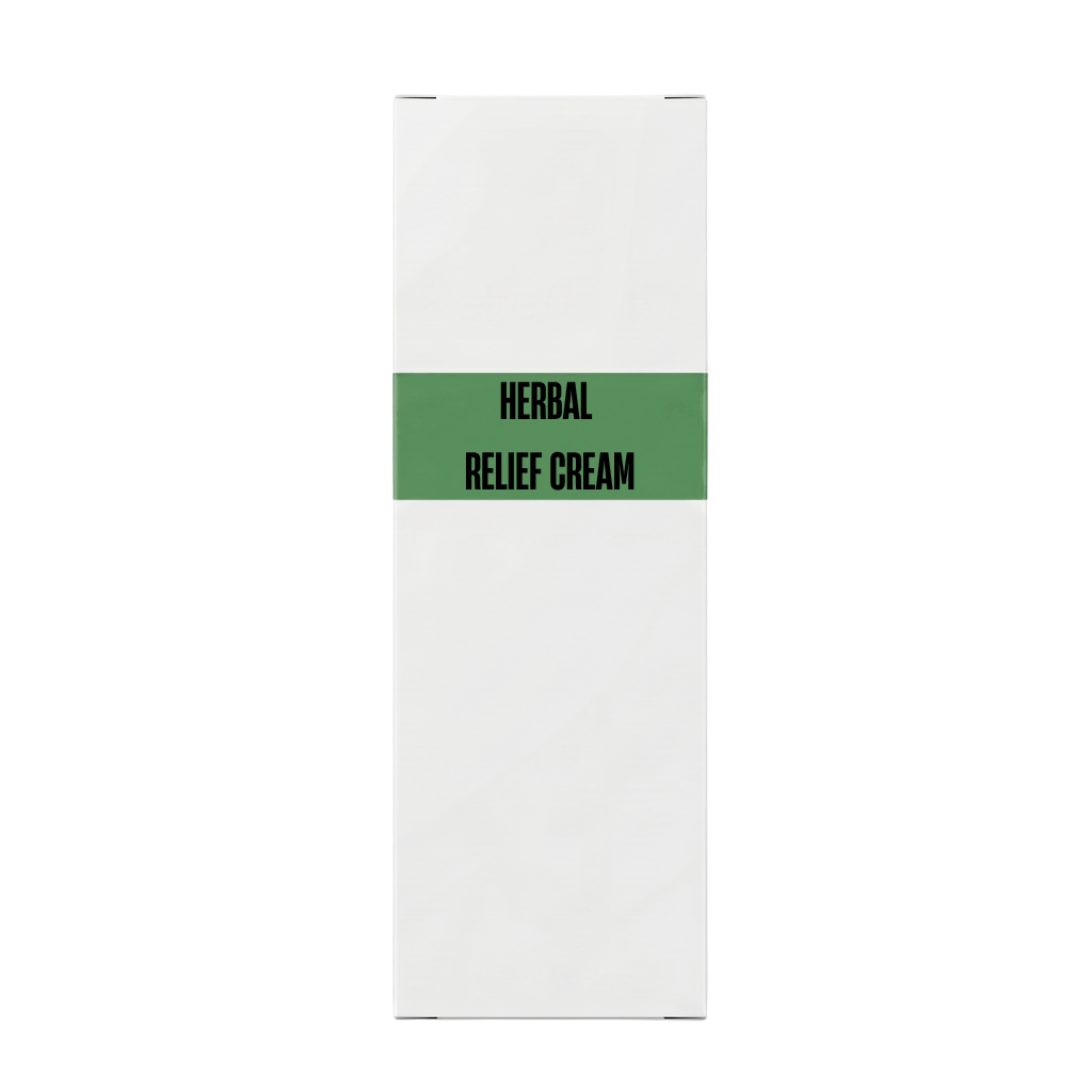 Product packaging of Elite Herbal Relief Cream showcasing its herbal benefits for smoother skin.