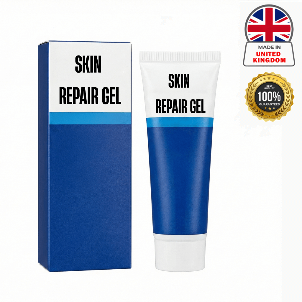 Premium Skin Repair Gel packaging and tube showcasing its rejuvenating formula for radiant skin.