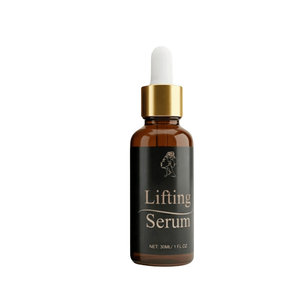 Bottle of Lifting Oil in amber glass with a dropper, designed for firmer, revitalized skin.