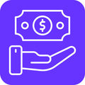 Tips icon representing virtual gratuity and appreciation for service.