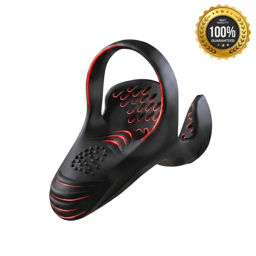 Pro Trainer ergonomic elbow pad in black with red accents, designed for comfort and support during activities.
