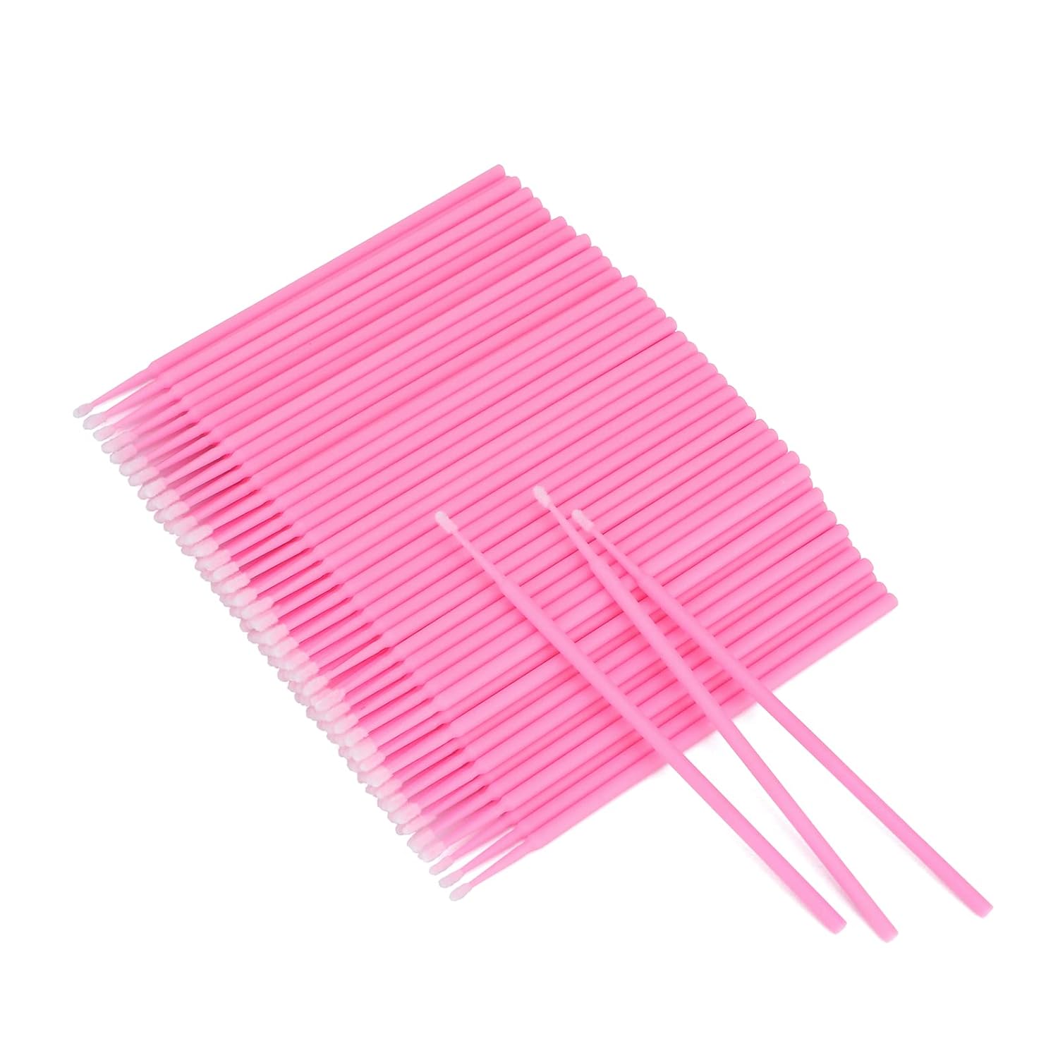 Disposable Micro Applicator Brushes in pink, ideal for precise application around delicate areas.