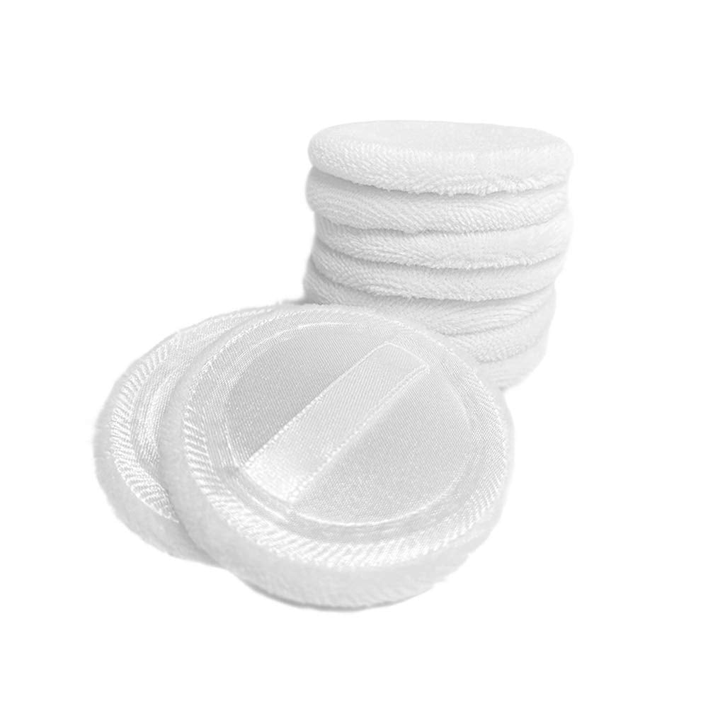 Set of soft cotton powder puffs for smooth application and easy control, ideal for makeup routines and travel.