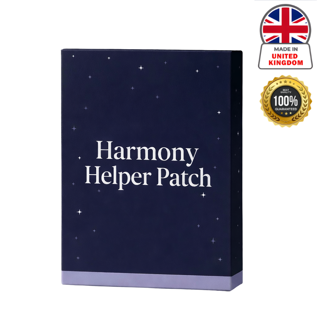 Harmony Helper Patch product packaging showcasing a night theme, designed to enhance your skincare routine.