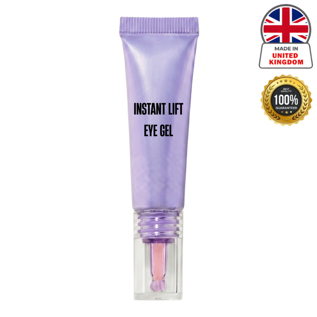 Instant Lift Eye Gel in a purple tube, designed for smoothing and refreshing the eye contour area.