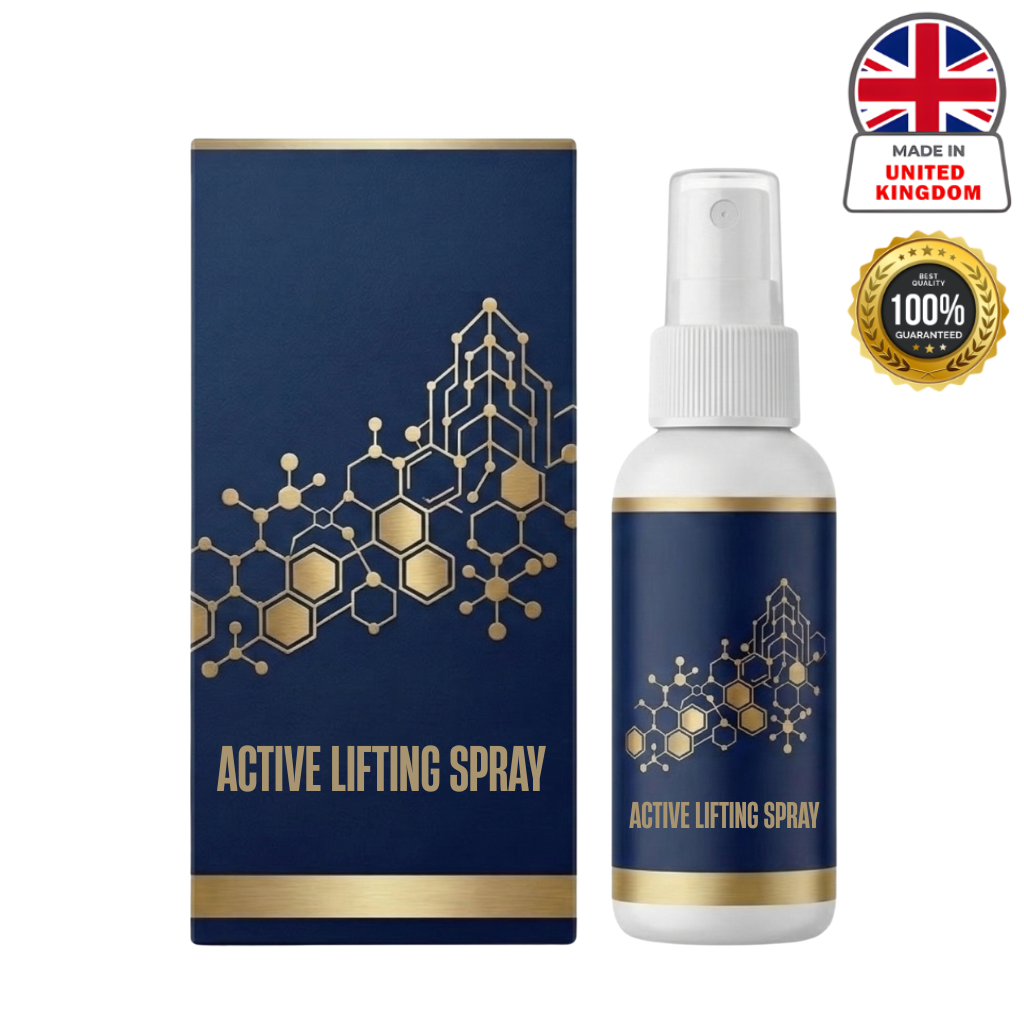 Active Lifting Spray bottle and packaging, designed for smoother, refined skin appearance.