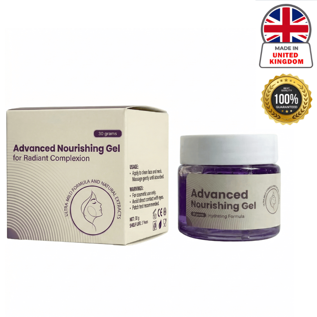 Daily Advanced Nourishing Gel in a jar with a box for a smooth, fresh-looking complexion.