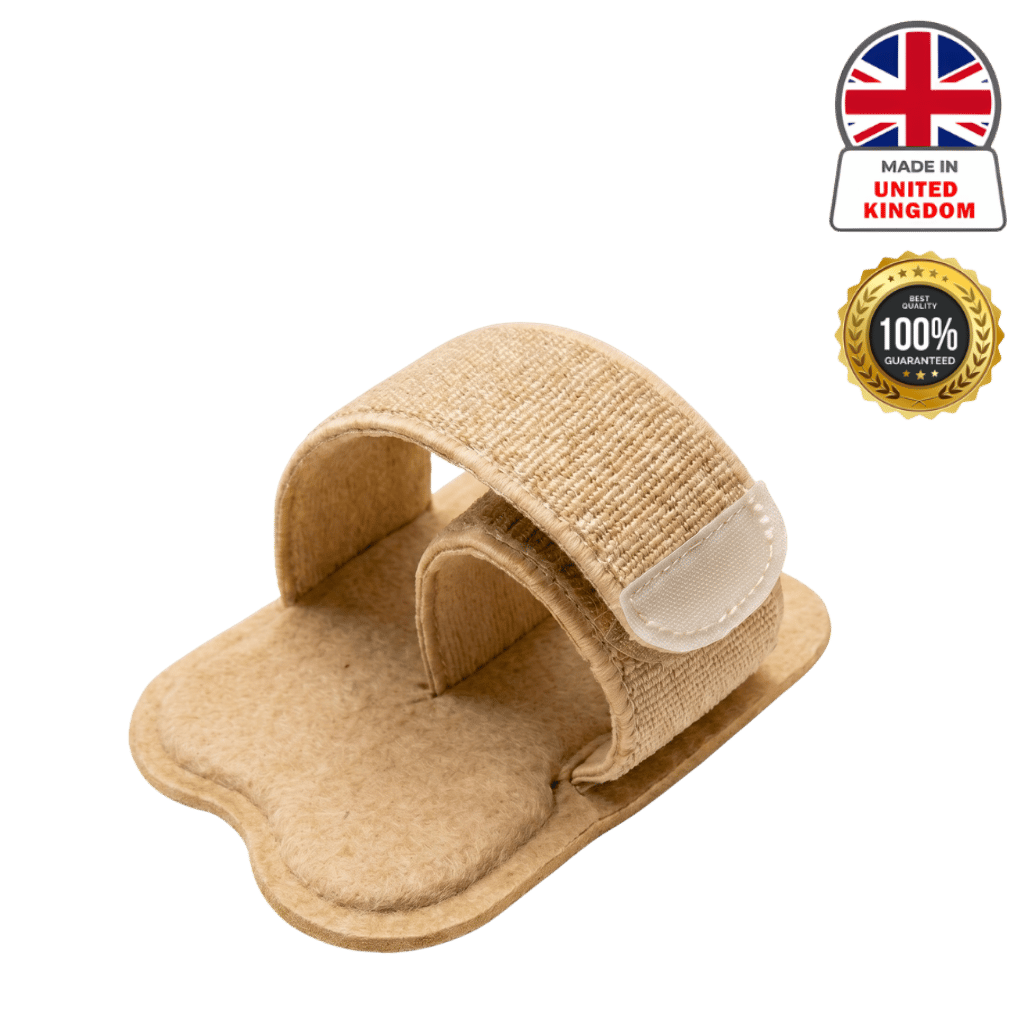 Toe Repair Set featuring a soft toe cushion for comfort and a smooth appearance, made in the United Kingdom.