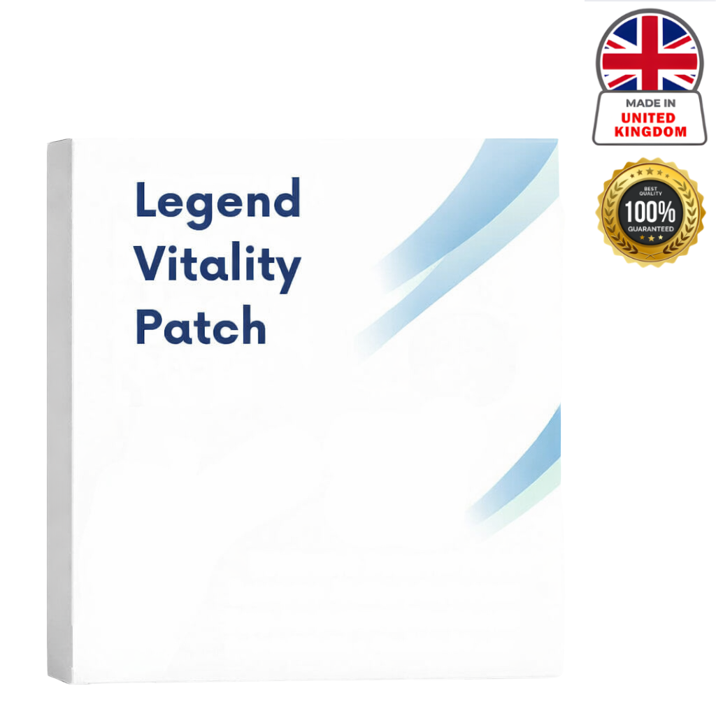 Legend Vitality Patch packaging showcasing a clean and modern design, highlighting its plant-inspired elements.