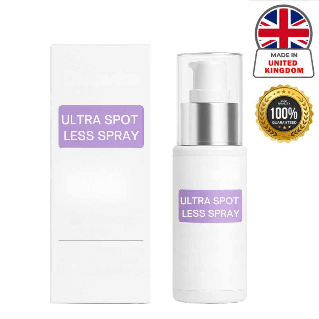 Ultra Spot Less Spray bottle and box designed for brighter, even-looking skin.