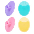 4-Pack Silicone Facial Cleansing Scrubbers in various colors for gentle exfoliation and cleansing.