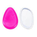 Silicone Makeup Sponges – 2 Pack featuring a pink and a clear makeup sponge for applying beauty products.