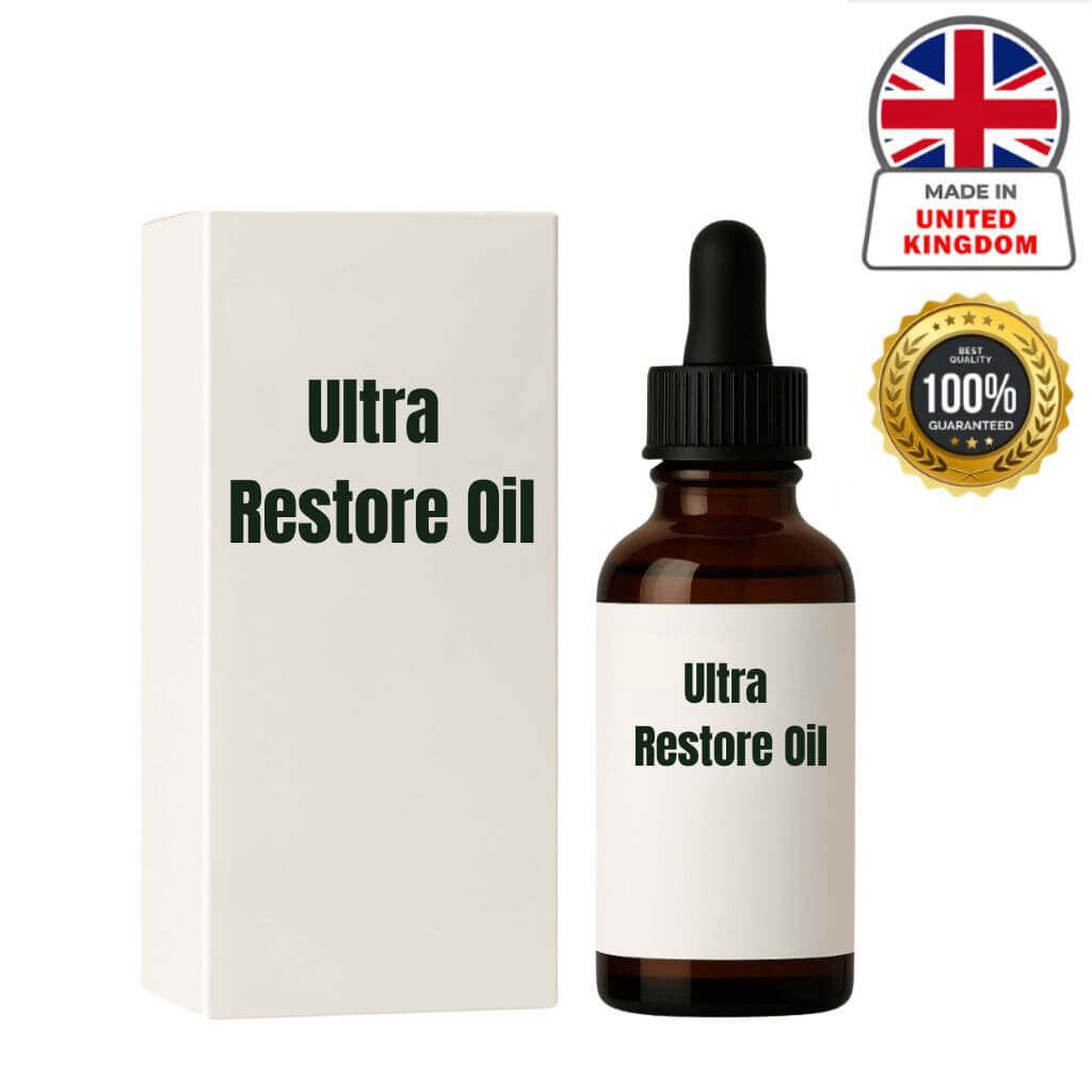 Ultra Restore Oil bottle and box, lightweight facial and body oil for smooth, luminous skin.