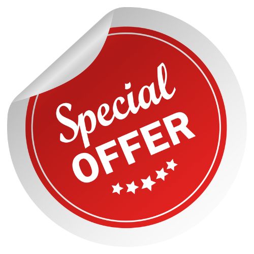 Stock-Up Special Bundle sticker indicating a limited-time special offer on products.